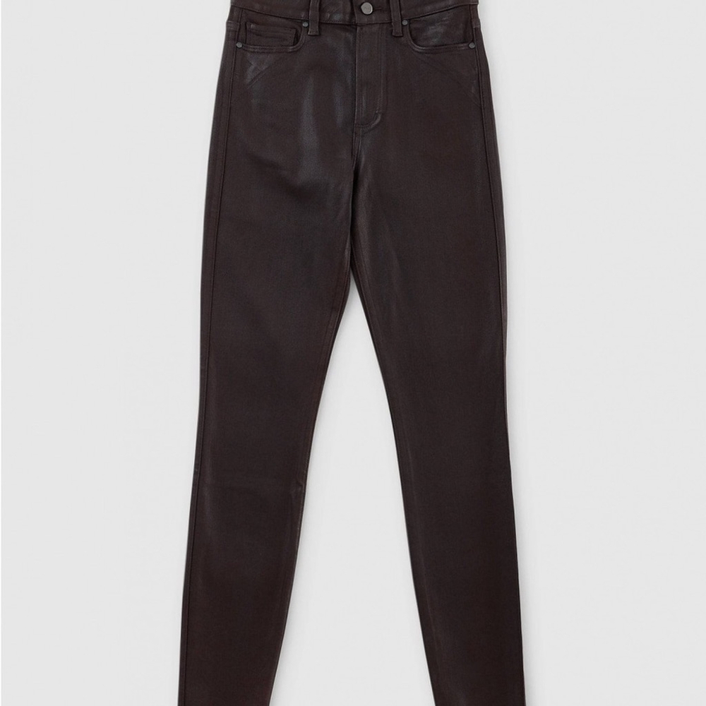 PAIGE Brown Skinny Jeans High-Waisted Denim